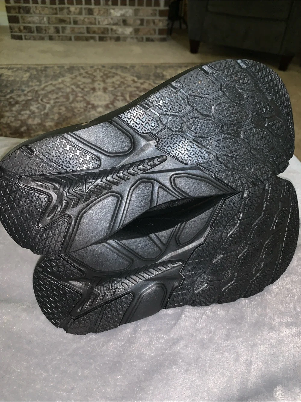 JACKSHIBO Wide Toe Box Shoes Men Arch Support Zero Drop Black Sneakers size 7W